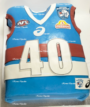 Football jersey cake, half Slab fondant iced cake - Choose your team