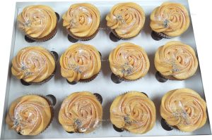 Yellow Rose Swirl Regular R U Ok? Cupcake -Vanilla/Chocolate - Minimum 6