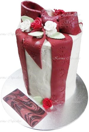 Tall Ribbon Bow Cake