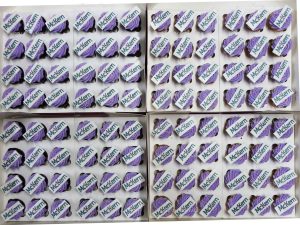 International Women's Day Mini Cupcakes with Square/ rectangle Logo