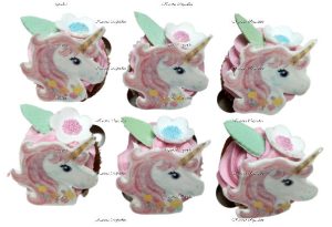 Unicorn Cupcakes with edible images