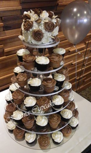 Chocolate & Vanilla Rose Tier