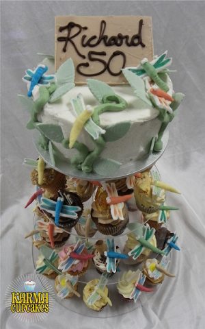 Dragonfly Cupcake Tower