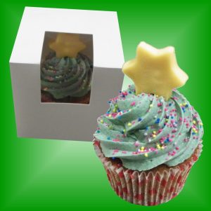 Individual Traditional Vanilla Christmas Tree Cupcake