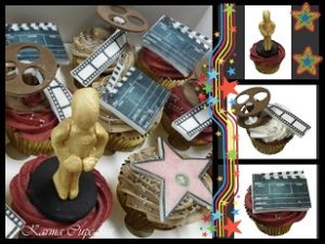 Movie Oscar Themed Cupcakes