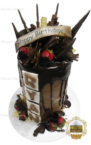 Ryan Reynolds 6 inch Ultimate Chocolate Mud Drip Cake serves 24-30