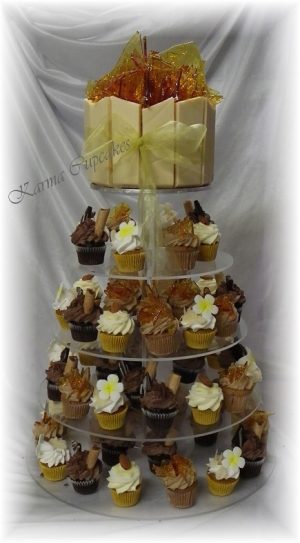 Triple Chocolate cheesecake with a variety of flavoured high tea mini cakes