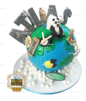 Travel the Globe Cake