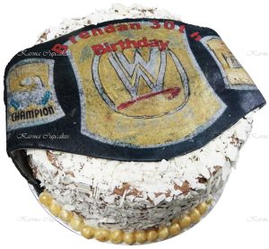 Wrestling Championship Belt birthday cake